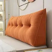 Sofa Slipcovers Large Wedge Pillow with Lumbar Support and Orange Bolster Triangular Reading Pillow for Headboard Sofa Daybed 150x50x20cm