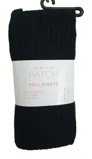 BNWT Pumpkin Patch Brand Girls 10 - 12 Years Cable Knit Navy Footed Style Tights