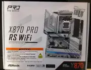 ASRock X870 PRO RS WiFi 7 USB4 AM5 AMD X870 ATX Motherboard White