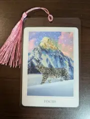FOCUS Bookmark Oracle Sacred Deck Card NEW Destiny Gift Tarot Art SNOW LEOPARD