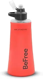 Katadyn BeFree AC 1L Soft Water Filter Bottle in Red, Ultralight & Collapsible Flask, Activated Carbon Filter Improves Taste and Odors, Ideal for Hiking, Sports, Travel, Emergency Preparedness