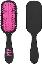 Conair The Knot Dr. Hair Brush, Pink - Wet & Dry Detangler, Travel Brush, Painless Detangling, Heat-Resistant, Normal Hair, Unisex