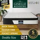 Bedding 30cm Foam Mattress Euro Top Pena series High-Density Foam 5Yrs Double