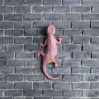 在飛比找ETMall東森購物網優惠-63厘米高 壁虎漫步3D立體客廳玄關臥室墻壁裝飾野生動物紙藝