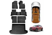 Floor Mats Boot Liner Set for Hyundai Tucson 2015-2021 All Weather Heavy Duty Cargo Kick Mats Back Seat Protector Cover