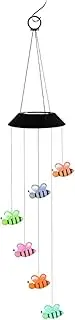 Solar Wind Chime - Solar Chimes,Bee Design Lighted Decorative Ornaments LED Spinner Windchime for Deck Patio Balcony Yard Backyard Porch Home Lawn