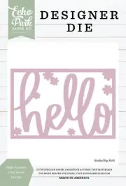 Echo Park Large Die Set-Hello Flowers Card Front