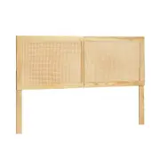 Artiss Rattan Bed Frame Queen Size Bed Head Headboard Bedhead Base Pine RIBO