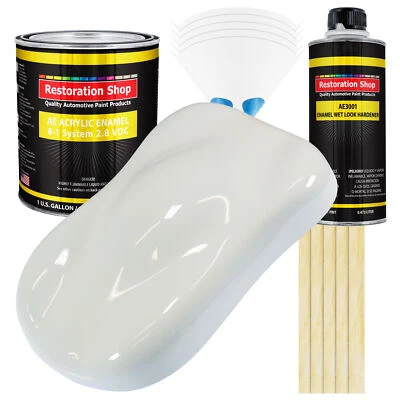 Restoration Shop Pure White Acrylic Enamel Gallon Kit, Auto Paint
