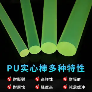 優力膠棒加工聚氨酯板實心牛筋棒彈性緩沖耐油橡膠棒減震pu板定制