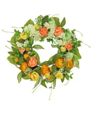 National Tree Company Lemons, Hydrangeas & Buttercups Wreath