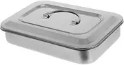 Healvian Stainless Steel Square Box Tray Sterilizer with Lid
