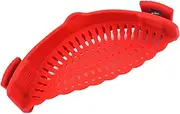 Clip on Pasta Strainer - Silicone Pan Strainers Insert - Foldable Adjustable Food Strainer for Pots, Pans, and Bowls, Kitchen Gadgets Lear-au