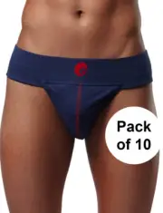 Omtex Athletic Neo Back Covered Cotton Gym Supporter Pack of 10 NAU