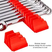 23X Red Plastic Wrench Organizer Set Magnetic Modular Tool Storage Rack Durable