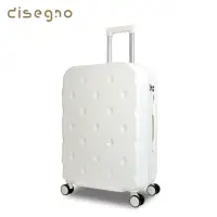 在飛比找momo購物網優惠-【DISEGNO】24吋戀夏蜜糖拉鍊行李箱-白