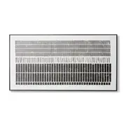 E Style Yaiza Hand Painted Abstract Wall Art Decor 150x75cm Black/White