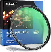 NEEWER 77mm Black Diffusion 1 Filter Mist Dreamy Cinematic Effect Filter Ultra Slim Water Repellent Scratch Resistant HD Optical Glass, 30 Layers Nano Coatings for Video/Vlog/Portrait Photography