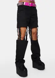 [Berthaux] Bat Cut-Out Pants