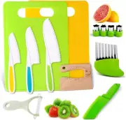 13Pcs Kids Safe Knife Set, Montessori Kitchen Tools for Toddlers, Wooden Todd...