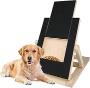 Dog Scratch Pad, Wooden Square Dog Nail Scratch Pad Dog Scratch Mat with Dog Treat Drawer Dog Nail File Board Dog Nail Trim Toy for Large, Medium Small Dogs