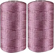 Macrame Cord, 2 PCS 200g Summer Sun Hat Yarn for Crocheting, Nylon Crochet Yarn Cord Thin Ice Cotton Thread, Summer Crochet Yarn, for Hand Knitting Bag Hat Shoes Yarn