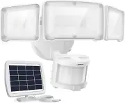 1600LM LED Solar Security Lights Motion Sensor, IP65 Waterproof, 3 Adjustable He