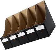 OHPHCALL File Storage Box Set 5pcs Office File Organizer Storage Boxes Lids for Papers