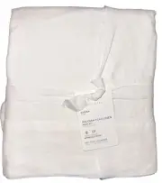 Pottery Barn Belgian Flax Linen QUEEN Sheet Set, WHITE