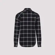 [Alexander Mcqueen] Alexander Mcqueen-Black And Ivory Twin Needle Harness Cotton Shirt-Uomo 15.5 COLLAR