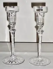 Pair of 8" Rogaska Crystal Candlesticks Holders, Mint
