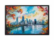 Brisbane City Framed Print Fine Art Poster Print