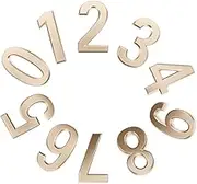 HOUDERCO 10pcs Self Adhesive Metal House Numbers 3d Peel Stick Lighted Address Plaques for Hotels Homes