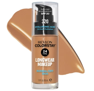 NEW Revlon Colorstay Longwear Makeup 24hrs Foundation, 320 True Beige, 1 fl oz