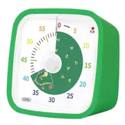 60Minute Visual with Protective Case,Dinosaur Disk for Kids and Adults,Silent Countdown Time Management Tool Green