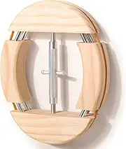 [Tusirgre] 4 Way Hat Stretcher, Wooden Hat Stretcher for Fitted Hats, Stretched Size 6 7/8 to 8 1/2, Hat Stretcher Fits All Kind of Caps - Upgraded Lever Principle, Heavy Duty Cowboy Hat Stretcher, Silver