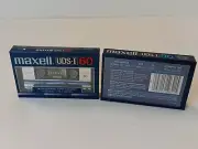 MAXELL UDS-I 60 MINUTE BLANK AUDIO ULTRA-DYNAMIC SUPER CASSETTE TAPES