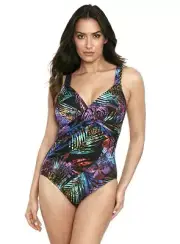 Miraclesuit Women's Swimwear Rock Solid Tropicat Revele Swimsuit, Multi, Size 10