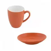 24x Coffee Mug & Saucer Jaffa Orange 400mL Bevande Tea Mugs Hot Chocolate Cups