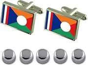 [Select Gifts] Shirt Dress Studs Réunion Flag Cufflinks