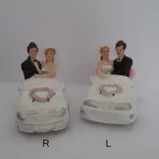 Cake Figurines Decoration Topper Wedding Pair Bride and Groom On Cabriolet Offer