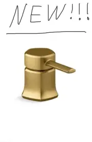 27019-4-2MDOccasion Single Control DM Lever Handle Vibrant Brushed Moderne Brass
