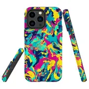 For iPhone 14 Pro Tough Protective Cover, Abstract Strokes