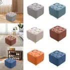 Square Footstool Stable Anti Slip Wood Floor Protection Furniture Creative Foot