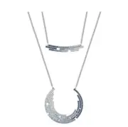 BNIB SWAROVSKI Fluidity Necklace and Pendant SET #5230517 38/75cm