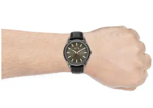 ARMANI EXCHANGE 男錶 手錶 43mm 黑色真皮皮帶 男錶 手錶 腕錶 AX2806(現貨)▶指定Outlet商品5折起☆現貨