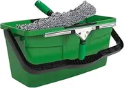 [Unger] AK013 Window Cleaning Kit 3-in1 Starter Set - Window Squeegee, Microfibre Power Washer with T-Bar Handle, 18L Cleaning Bucket - Professional Window Cleaner Equipment, Green