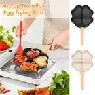 Aluminum Alloy Omelette Pan Non Stick Cup Egg Pan with 4 Cup Even Heating grFJp