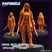 Human Weapon Specialist Serena | Cyberpunk | Papsikels | 32mm scale