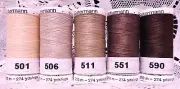 5 NEW 274 yard Spools brown colors GUTERMANN 100% polyester sew-all thread